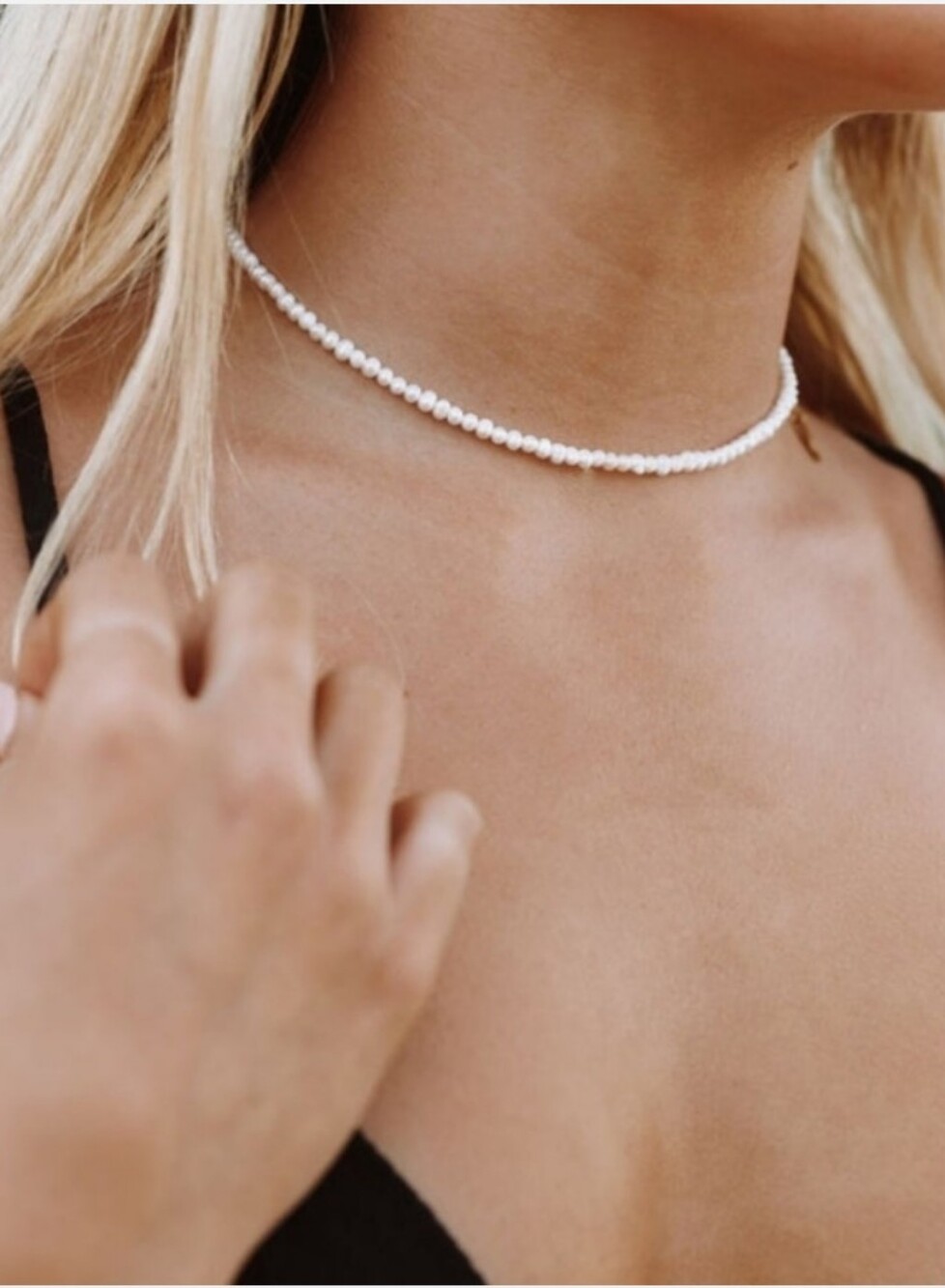 Free People Mini Pearl Necklace